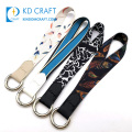 High quality bulk custom sublimation polyester keychain holder neck strap key chain silkscreen printing cheap keychain lanyard